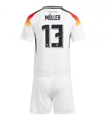 Tyskland Thomas Muller #13 Hemmaställ Barn EM 2024 Kortärmad (+ Korta byxor)